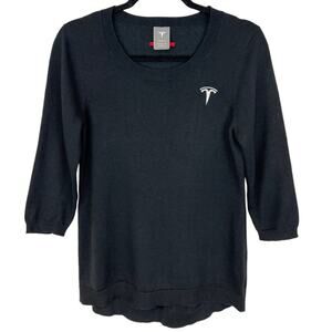 Tesla crewneck sweater 3/4 length sleeves